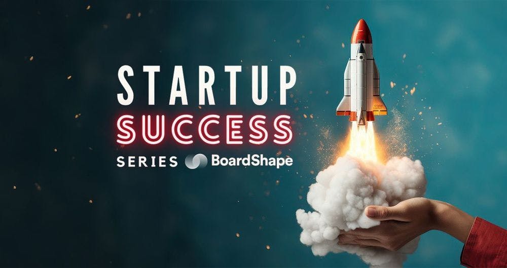 Rocket taking off from hand. Startup success series.